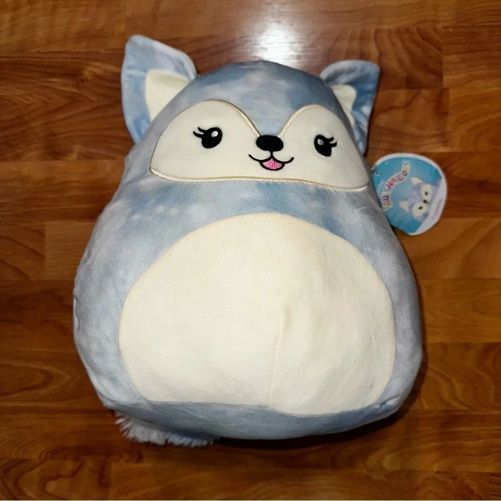 Squishmallows 12 INCH Faldette Sky Blue Husky Dog NEW WITH TAGS